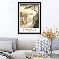 Impression murale de voyage à Swanage, affiche de voyage à Swanage, cadeau d'affiche de voyage à Swanage, Dorset