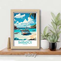 Impression murale de voyage à la Barbade, affiche de voyage à la Barbade, cadeau pour les paysages de la Barbade