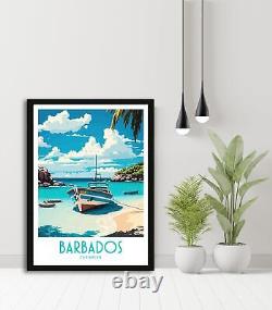 Impression murale de voyage à la Barbade, affiche de voyage à la Barbade, cadeau pour les paysages de la Barbade