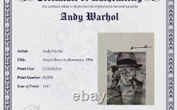 Impression originale signée à la main par Andy Warhol avec COA et évaluation de +3 500 USD