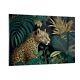 Impression Sur Verre 120x80cm Image D'art Mural Léopard Jungle Tropical Œuvre D'art Grande