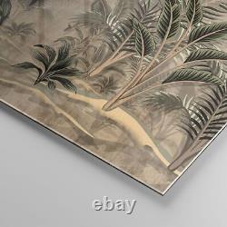 Impression sur verre 160x85cm Image d'art mural Forêt Feuille Arbre Grand Décor Image Oeuvre d'art