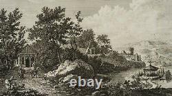 Inconnu (19ème Siècle), Paysage Arcadien Avec Temples Et Chapelles, Vers 1800, Roue