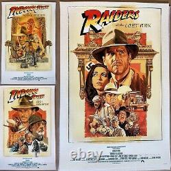 Indiana Jones Ap Prints Par Paul Mann Art Print Poster Raiders Movie Trilogy Set