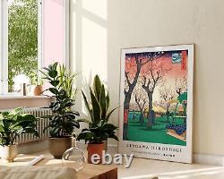 Jardin de pruniers Utagawa Hiroshige à Kamata, estampe traditionnelle japonaise sur bois