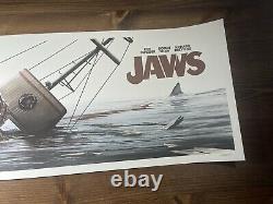 Jaws L'affiche Finale D'art De La Bataille Jc Richard Signé 12 X 36 Ap Mondo