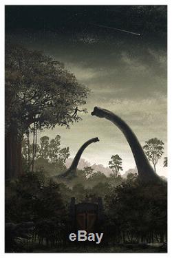 Jc Richard Jurassic Park Reproduction D'art Mondo Très Rare Seulement 125 Fabriqué