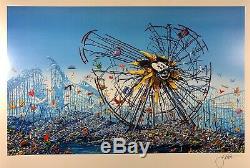 Jeff Gillette De Split Mickey Mouse Ferris Wheel Art Imprimer Signé Disney Dismaland