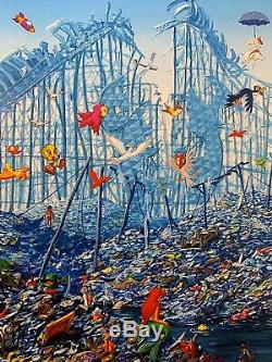 Jeff Gillette De Split Mickey Mouse Ferris Wheel Art Imprimer Signé Disney Dismaland