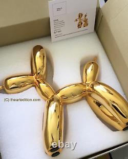 Jeff Koons (après) Gold Balloon Dog Édition Limitée Editions Studio Avec Cao