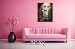 Jésus est debout à l'extérieur de la tombe de Pâques - Impression giclée sur toile