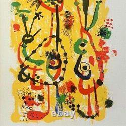 Joan Miro 1958 Magnifique Imprimé Signé Montée Sous Passe-partout 11 X 14 + Achetez-le Maintenant! Liste 995 $