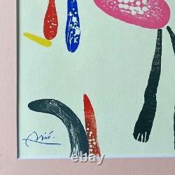 Joan Miro +1971 Belle Impression Signée Matted Et Encadrée Achetez-la Maintenant =