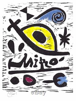 Joan Miro Edition Signée À La Main, Édition Limitée, Édition 26, Avec Certificat D'authenticité (non Encadrée)