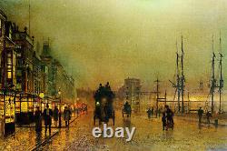 John Atkinson Grimshaw Glasgow devanture de boutique de transport routier anglais victorien