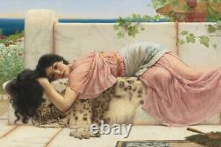 John William Godward Quand le cœur est jeune (1902) Affiche, Impression, Peinture