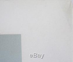 Josef Albers Signé 1971 Gaufrage Gravé En Relief De Couleur Blanche Sur Gris VIII