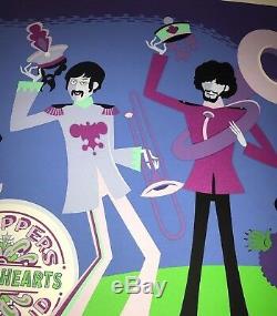 Josh Agle Shag Les Beatles 'puis-je Vous Présenter' Affiche D'art Signée S / N