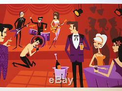 Josh Agle Shag Peppermint Lounge Les Crampes Imprimer Art Avec Coa MID Century Modern