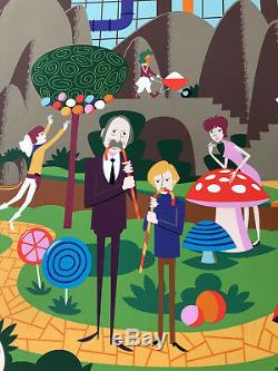 Josh Agle Shag, Willy Wonka & Chocolate Factory Rare Print Art # / 100 Gene Wilder