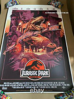 Jurassic Park Nycc Variant Affiche D'écran #48/50 Par John Guydo Mondo Artist