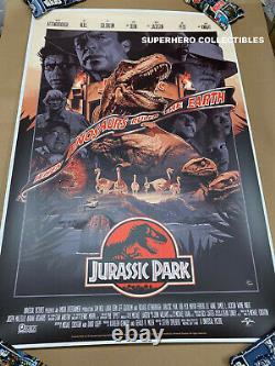 Jurassic Park Screen Print Poster #41/325 Par John Guydo Nycc Mondo Artist