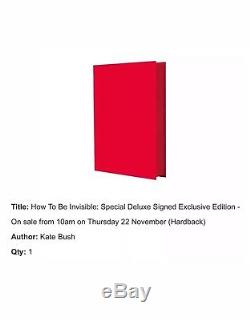Kate Bush Comment Être Invisible Special Deluxe Edition Signé / Numéroté + Ltd Imprimer
