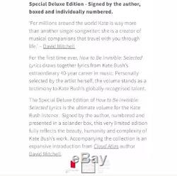 Kate Bush Comment Être Invisible Special Deluxe Edition Signé / Numéroté + Ltd Imprimer