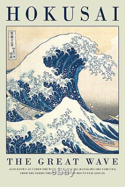 Katsushika Hokusai La Grande Vague Affiche de Galerie, Impression d'Art, Peinture