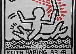 Keith Haring Affiche De L'exposition Originale De La Galerie Watari Tokyo Japan 1983very Rare