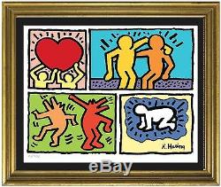 Keith Haring Plate-et-signé Numéroté Main Limited Edition Litho Impression (sans Cadre)