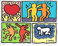 Keith Haring Plate-et-signé Numéroté Main Limited Edition Litho Impression (sans Cadre)