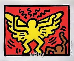 Keith Haring Pop Shop IV (1) 1987 Rare Signé Sérigraphie Encadrée Gallart