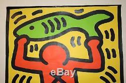 Keith Haring Stedelijkmuseum Amsterdam 1986 Affiche D'exposition Originale Tres Rare