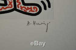 Keith Haring, Untitled (red Message Man), 1989. Signé À La Main Par Haring, Avec Coa