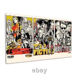 Kill Bill Pulp Fiction Reservoir Dogs Impression sur toile encadrée Art mural de film