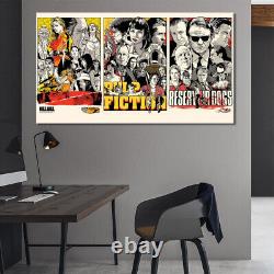 Kill Bill Pulp Fiction Reservoir Dogs Impression sur toile encadrée Art mural de film