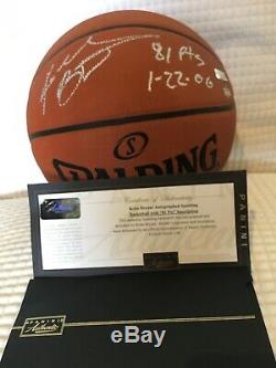 Kobe Bryant Hand Print Autographié Basketball 81pts 11/81 Limited Edition