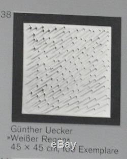 Kunst + Conception Rosenthal Relief-kunstreihen Prospekt Günther Uecker Prägedruck