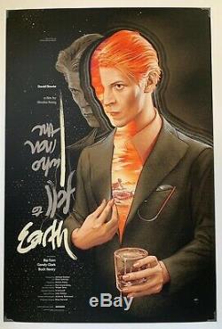 L'homme Qui Est Venu Sur Terre Par Martin Ansin Mondo Affiche D'impression D'art Par David Bowie Reg