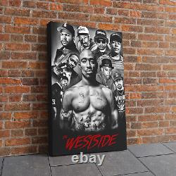 L'impression sur toile WESTSIDE Tupac Art mural 2pac Affiche Art Hip Hop Œuvre d'art Chambre de musique