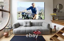 LE GRAND TABLEAU DE TOILE DU FILM THE GREAT ESCAPE AVEC STEVE McQUEEN Impression sur toile faite à la main