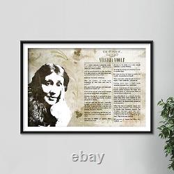 La Sagesse de Virginia Woolf Affiche d'Art Imprimée Cadeau Cadeau de Motivation