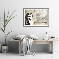 La Sagesse de Virginia Woolf Affiche d'Art Imprimée Cadeau Cadeau de Motivation