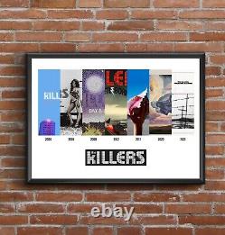 La discographie de The Killers - Affiche d'art multi-album - Excellent cadeau de Noël