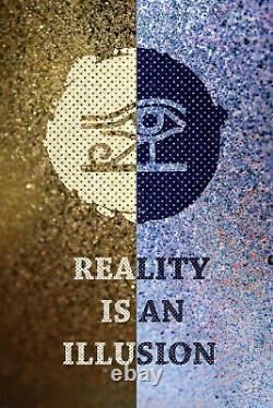 La réalité est une illusion - Affiche imprimée avec une citation sur la conspiration des Illuminati, le zen et le taoïsme.