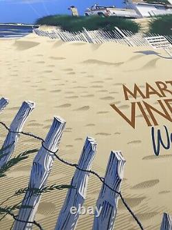 Laurent Durieux Signé Jaws Marthas Vineyard Mondo Movie Print Poster Shark Art