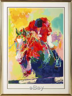 Leroy Neiman Olympic Jumper Horse Racing Édition Limitée Peinture Sérigraphie