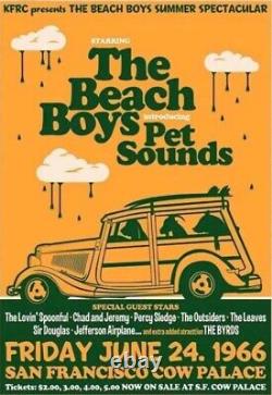 Les Beach Boys. Affiche musicale A4+ Poster/Toile encadrée Fabriquée en Angleterre.