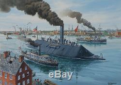 Les Débuts De Virginia - Tom Freeman - Art Naval De La Guerre Civile - Ironclad Css Virginia 1862